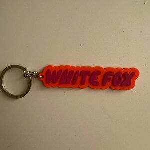 NWOT White Fox keychain